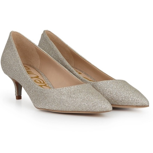 Sam Edelman Shoes - Sam Edelman Metallic Kitten Heels size 8